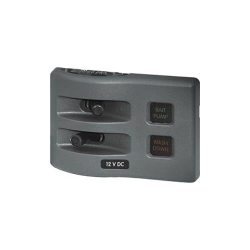 Blue Sea 4302 Weatherdeck Water Resistant Fuse Panel - 2 Position - Grey (R-20414)