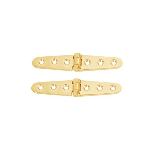 Whitecap Strap Hinge - Polished Brass - 6" X 1-1/8" - Pair (R-50385)