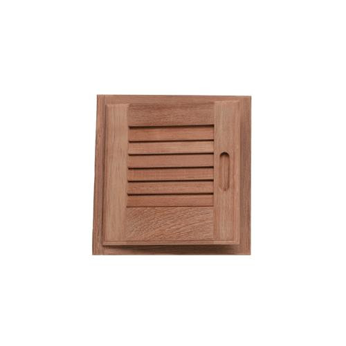 Whitecap Teak Louvered Door & Frame - Left Hand - 12" X 12" (R-50662)