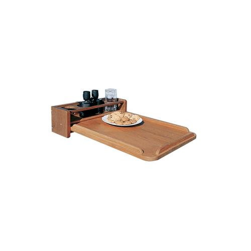 Whitecap Teak Drinkholder W/Removable Cockpit Table Top - Holds 4 Glasses (R-50687)