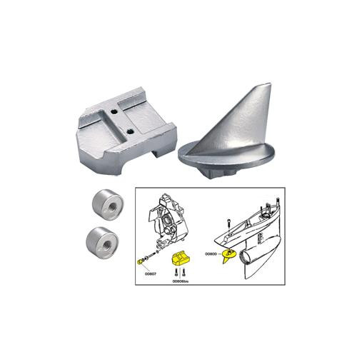 Tecnoseal Anode Kit W/Hardware - Mercury Alpha 1 Gen 1 - Magnesium (R-52025)
