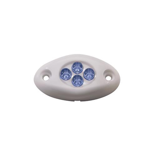 Innovative Lighting Courtesy Light - 4 Led Surface Mount - Blue Led/White Case (R-54223)