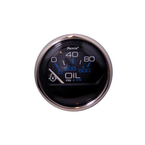 Faria Chesapeake Black Ss 2" Oil Pressure Gauge - 80 Psi (R-54629)