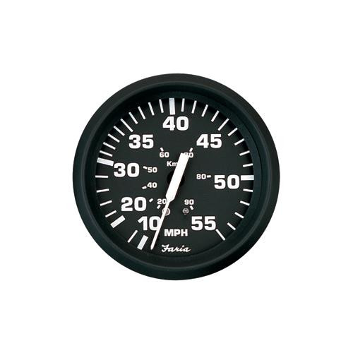 Faria Euro Black 4" Speedometer - 55Mph (Mechanical) (R-54688)
