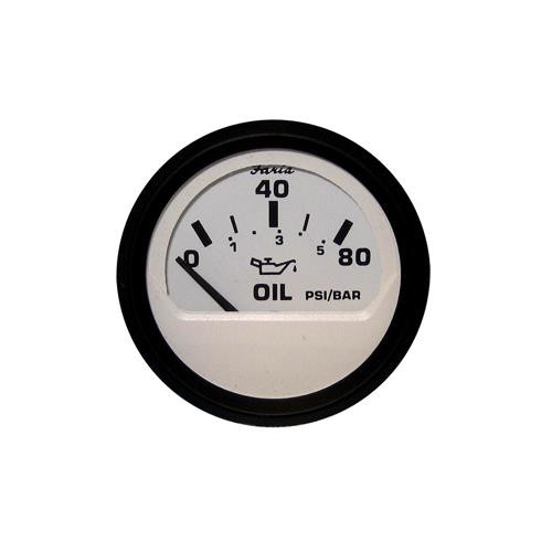Faria Euro White 2" Oil Pressure Gauge - 80Psi (R-54710)