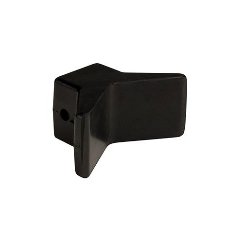 C.E. Smith Bow Y-Stop - 3" X 3" - Black Natural Rubber (R-66158)