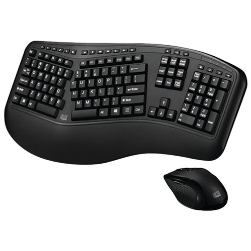 Adesso WKB-1500GB Tru-Form Media(TM) 1500 Wireless Ergonomic Keyboard & Laser Mouse (R-AEOWKB1500GB)