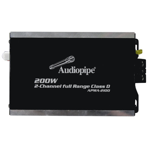 Audiopipe Mini Design 2 ch. Class D Amplifier 2X100 Watts RMS (R-APMA2100)