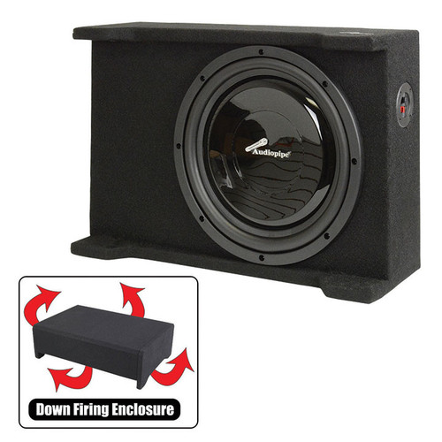 Audiopipe Single 12" Shallow Downfire Sealed Enclosure With Sub (R-APSB12BDF)