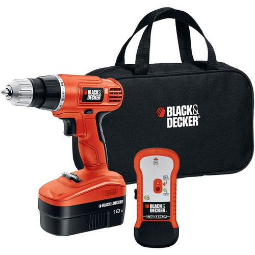 BLACK & DECKER GCO18SFB 18-Volt Cordless Drill & Stud Sensor Kit (R-BDKGCO18SFB)