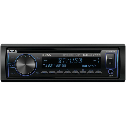 BOSS AUDIO 750BRGB Single-DIN In-Dash CD AM/FM/MP3 Receiver with Bluetooth(R) (R-BOS750BRGB)