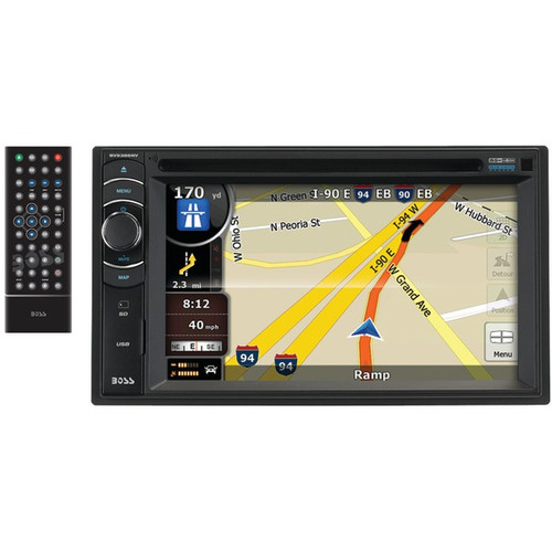 BOSS AUDIO BV9386NV 6.2" Double-DIN In-Dash Navigation DVD Receiver with Bluetooth(R) & iPod(R) Control (R-BOSBV9386NV)