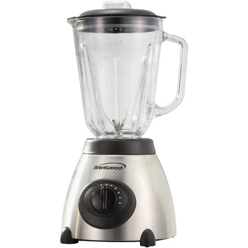 BRENTWOOD JB-800 5-Speed Blender with Stainless Steel Base & Glass Jar (Stainless Steel) (R-BTWJB800)