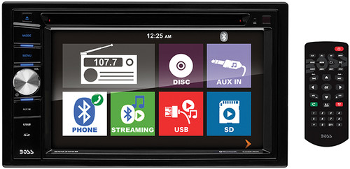 Boss 6.2" Ddin Receiver Touchscreen Bluetooth Dvd/Cd Usb/Sd Front Aux (R-BV9366B)
