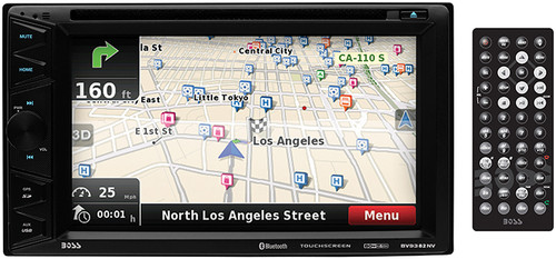 Boss 6.2" Ddin Receiver Touchscreen Bluetooth Dvd/Cd Usb/Sd Front Aux Navigation (R-BV9382NV)
