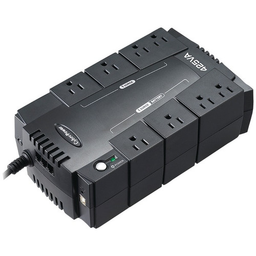 CyberPower CP425SLG 8-Outlet Standby UPS System ($75,000 connected equipment guarantee) (R-CYBCP425SLG)