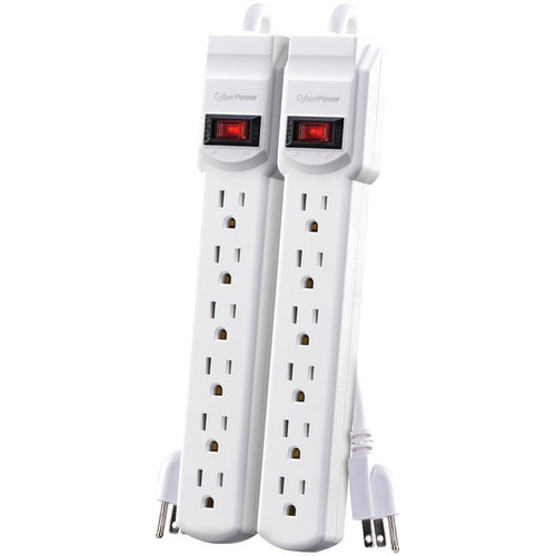 CyberPower MP1044NN 6-Outlet Power Strip, 2 pk (R-CYBMP1044NN)
