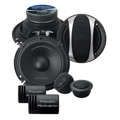 Power Acoustik Gothic 6.5" Component set (PAIR) 350 watts Max (R-GF60C)