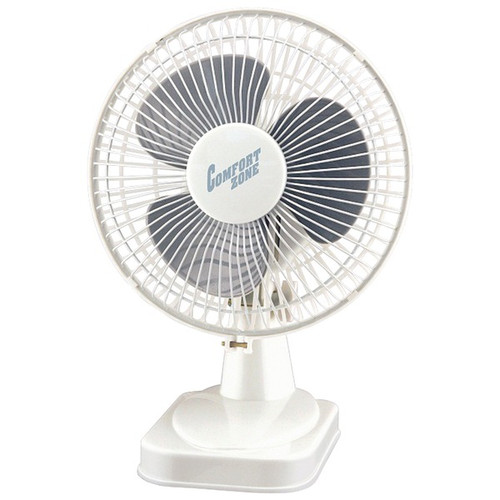 COMFORT ZONE CZ6D 6" Table Fan (White) (R-HBCCZ6D)