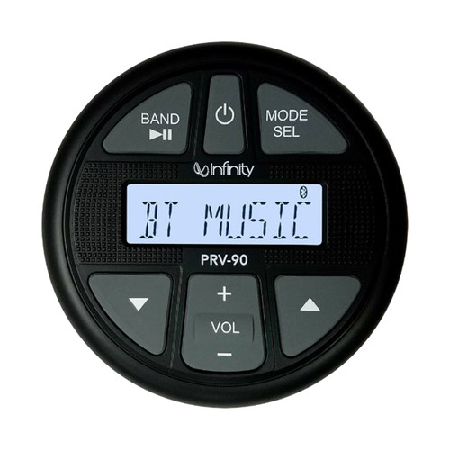 Infinity PRV90 AM/FM Radio Bluetooth AUX/USB Gauge Style Marine Boat Stereo Receiver