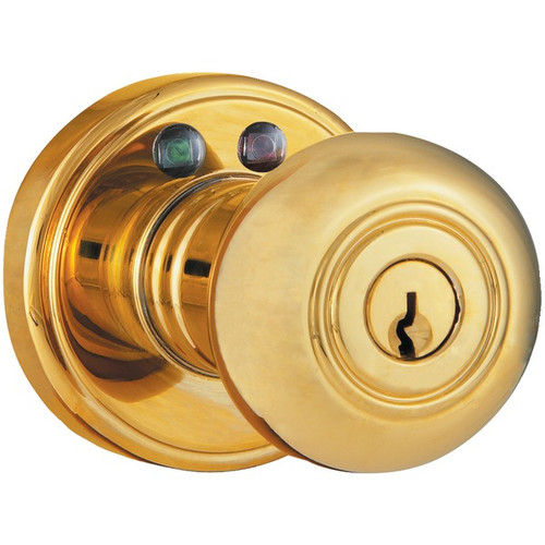 MORNING INDUSTRY INC RKK-01P Remote Control Electronic Entry Knob (Polished Brass Finish) (R-MIYRKK01P)