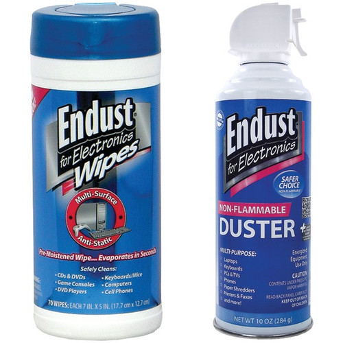 Endust 255050 Electronics Duster 259000 Anti-static Pop-up Wipes (R-NOZDUST70KIT)