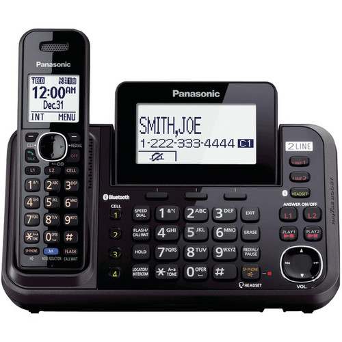 PANASONIC KX-TG9542B DECT 6.0 Link2Cell(R) 2-Line 2-Handset Bluetooth(R) Phone System (R-PANKXTG9542B)