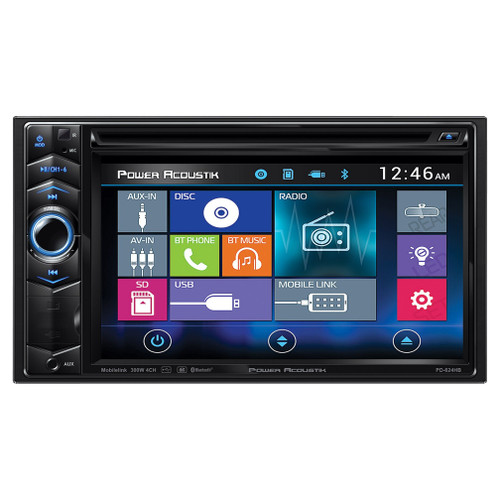 Power Acoustik Double din AM/FM/DVD/BT 6.2" moblile link X1 (R-PD624HB)
