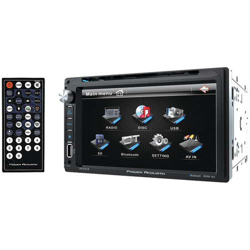 Power Acoustik Double Din AM/FM/DVD/BT 6.5" (R-PD651B)