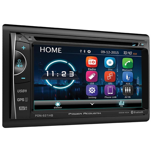 Power Acoustik 6.2" D.Din Am/Fm/Cd/Dvd/Usb/Bt Navigation (R-PDN621HB)
