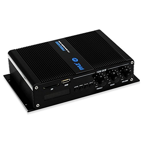2-Ch. Bluetooth Marine Amplifier | Weather Resistant Wireless Audio Amp System with MP3/USB/SD Readers, 200 Watt (R-PFMRA340BB)