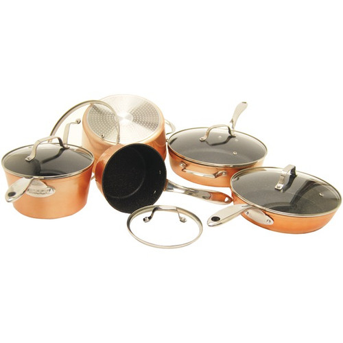 THE ROCK by Starfrit 030910-001-STAR THE ROCK(TM) by Starfrit 10-Piece Copper Cookware Set (R-SRFT030910)