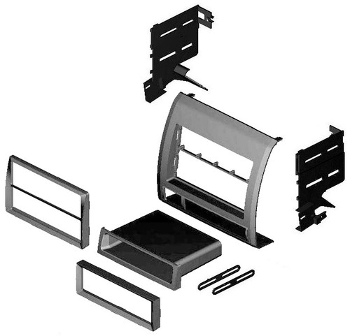 Installation Kit '05-Up  A.I. Toyota Tacoma Dash Kit; Silver (R-TOYK972S)