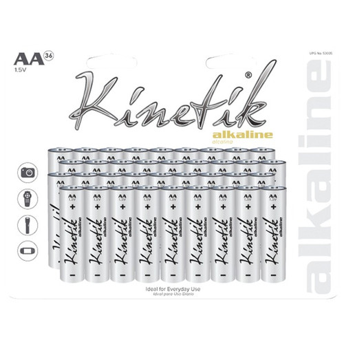 KINETIK 53335 Alkaline Batteries (AA, 36 pk) (R-UBC53335)