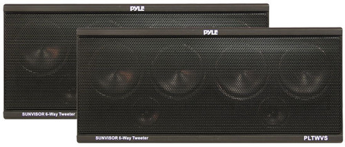 Pyle PLTWVS 6-Way Sunvisor Mount 200 Watt Tweeter System Car Audio