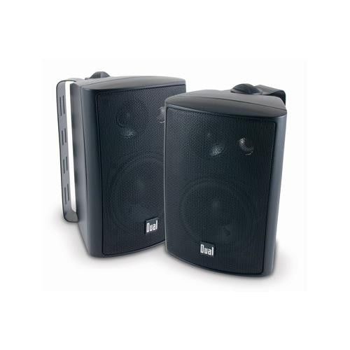 Dual Electronics LU47PB 4" 3-Way Indoor / Outdoor Black Speakers (Pair)