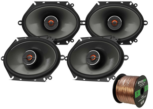 4x JBL 6x8" Custom Fit GX Series Coaxial Car Audio Speakers, 16-G 50 Ft Wire
