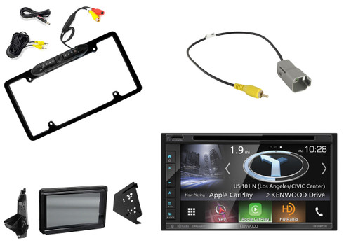 Kenwood Touchscreen Radio, Metra Polaris Splash Guard, Backup Camera + Harness