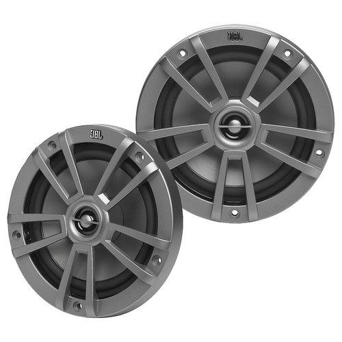 JBL Marine Stage 6 6.5" OEM Replacement 180 Watts Max Power 2-Way Multi-Element Gray Marine Speakers (Pair, Bulk Packaging)