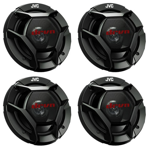 Two Pairs (QTY 4) Of JVC CS-DR621 drvn DR Series 6.5" 300 Watt Max Power 2-Way Coaxial Car Audio Speakers