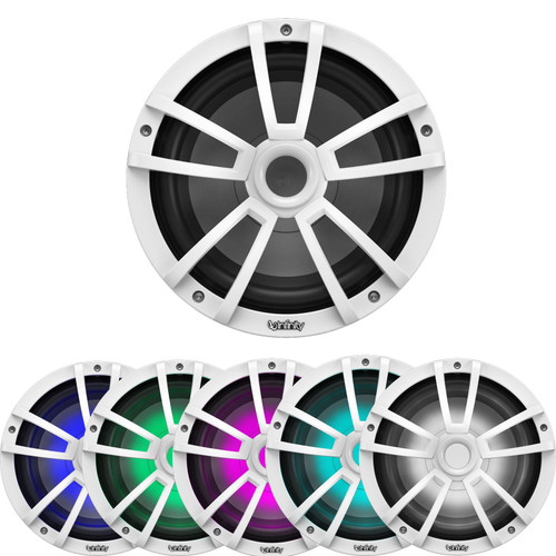 Infinity Reference 10" Marine Weather-Resistant Audio White Subwoofer with RGB LED Lighting (Single)