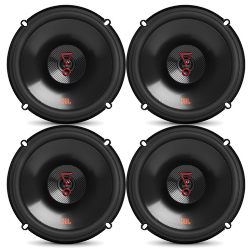 2 Pairs (QTY 4) of JBL Stage3 627F 6.5" 2-Way 225 Watt Peak Power Coaxial Car Audio Speakers for Factory Upgrade (Without Grilles) - Factory Reconditioned