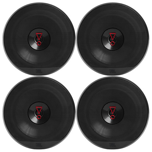 2 Pairs (QTY 4) of JBL Stage3 627 6.5" 2-Way 225 Watt Peak Power 3ohms Coaxial Car Audio Speakers (Black)