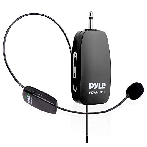 Pyle UHF Wireless Microphone System Kit - Dual Professional Battery  Operated Handheld Dynamic Unidirectional Cordless Microphone Transmitter  Set
