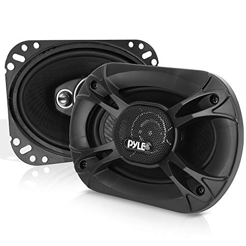 3-Way Universal Car Stereo Speakers - 300W 4" x 6" Triaxial Loud Pro Audio Car Speaker Universal OEM Quick Replacement Component Speaker Vehicle Door/Side Panel Mount Compatible - Pyle PL4163BK (Pair)