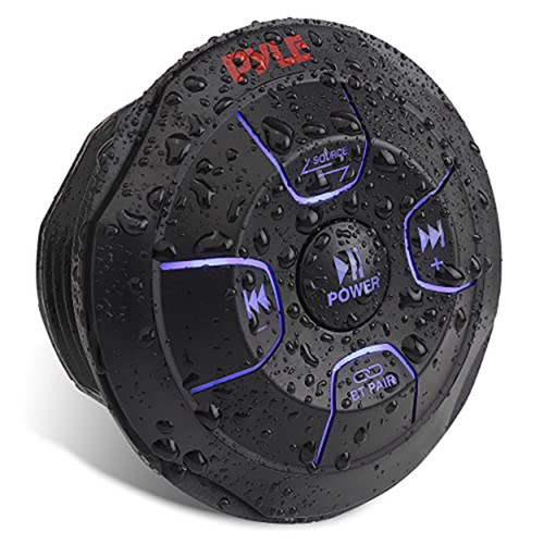 Pyle PLMRBTRD1 Wireless BT Audio Controller - Waterproof-Rated Boat Receiver Remote Control for Car, Truck, Boat, 4x4, PowerSport Vehicles