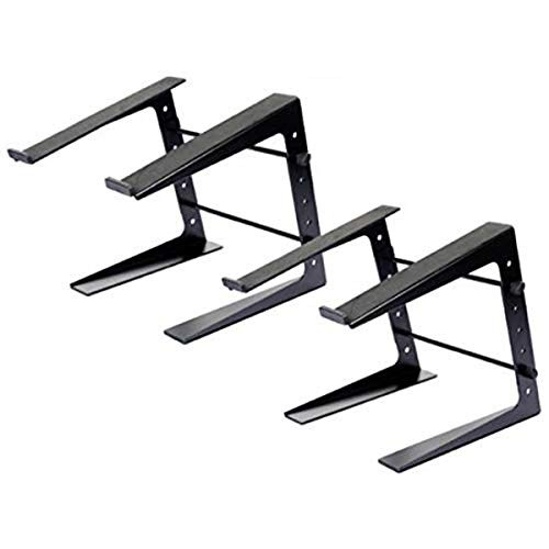 Universal Portable Laptop Desk Stand - 6.3 to 10.9 Inch Adjustable Standing Table Monitor Computer Desk Workstation Riser w/Level Height Alignment for DJ, PC, Gaming, Home or Office - Pyle PLPTS25X2