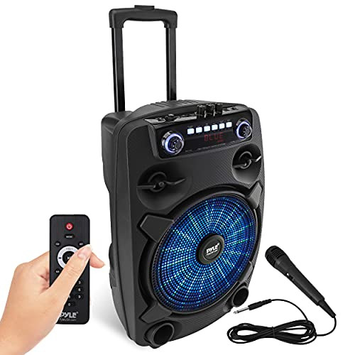 Portable Bluetooth PA Speaker System - 800W Outdoor Bluetooth Speaker  Portable PA System w/TWS, Recorder, Microphone in, Party Lights, USB SD  Card