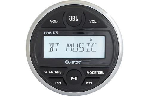 JBL PRV-175 Marine Bluetooth USB/AUX AM/FM Radio Gauge Style Digital Media Stereo Receiver