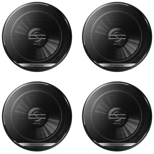 Two Pairs (QTY 4) of Pioneer TS-G1620F 6.5" 300 Watt Max Power 2-Way Coaxial Car Audio Speakers